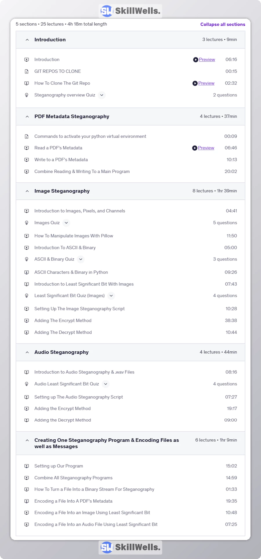 Beginner's Guide to Steganography From Scratch With Python - Table of Content