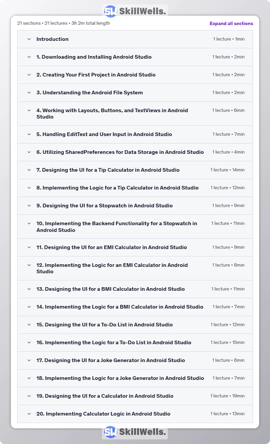 Kotlin Mastery Build 7 Real-World Android Apps from Scratch - Table of Content