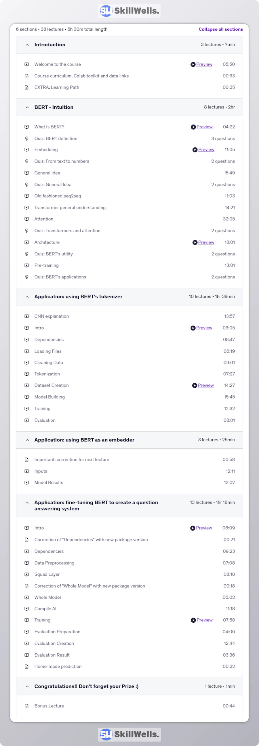 Learn BERT - essential NLP algorithm by Google - Table of Content